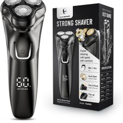 Electric Razor for Men Cordless: Wet/Dry Rotary Shaver Waterproof