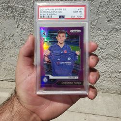 2019 Panini Premier League PURPLE Rookie Prizm Christian Pulisic /99 #30 PSA 10