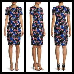 Black Halo Jodee Floral Sheath Dress

