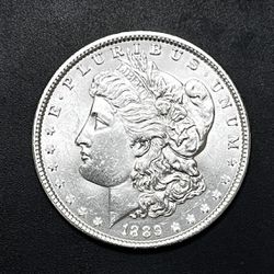 **1889 Silver Morgan Dollar AU**