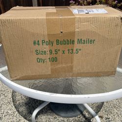NEW BOX OF 100 White 9.5 x 13.5 Inches Poly Bubble Mailers