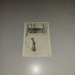 RARE VINTAGE PRINT OF  SPEKE HALL, 1870 ETCHING BY JAMES MCNEILL WHISTLER