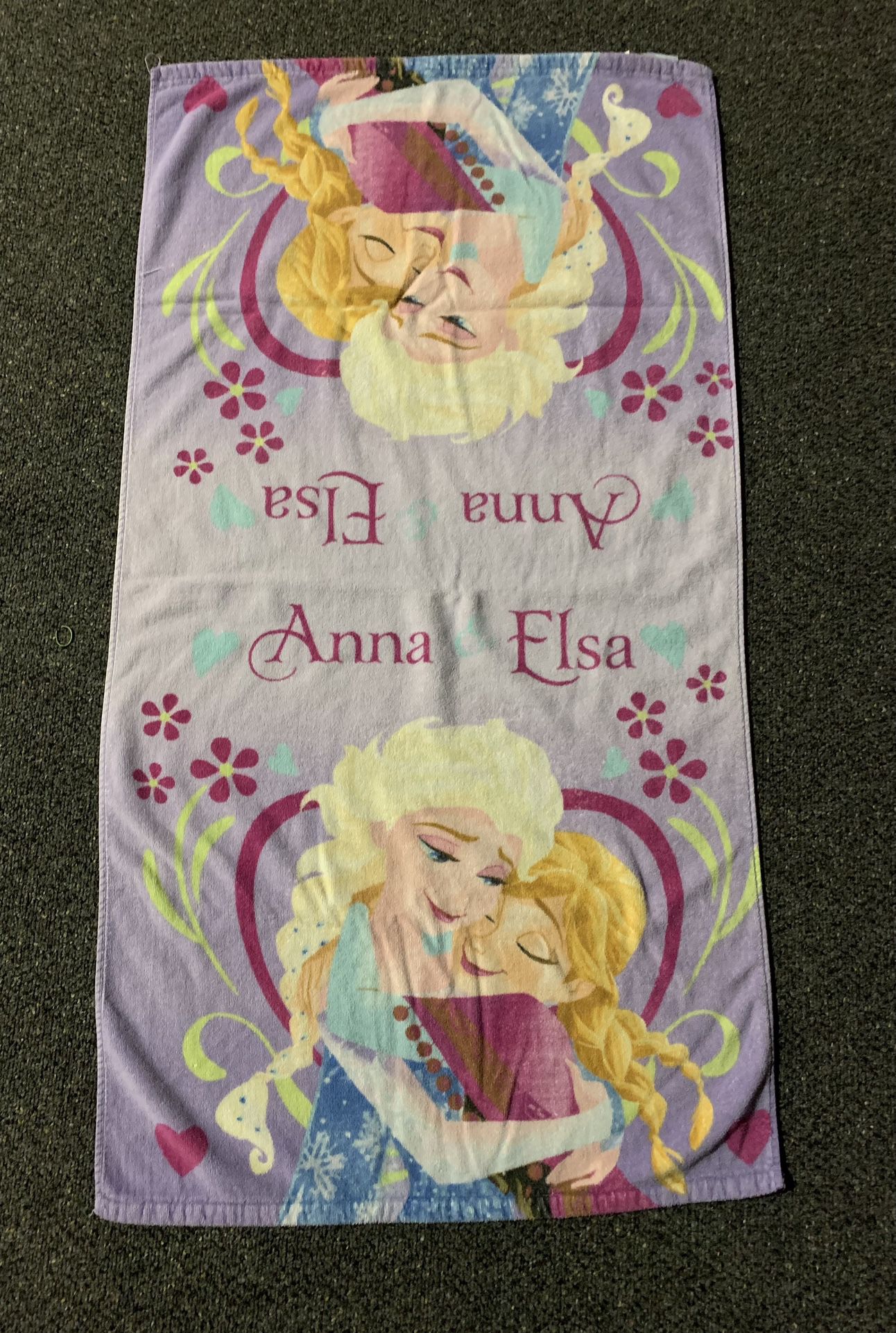 Disney Frozen Anna and Elsa 45" x 24" beach towel 