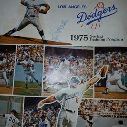 Vintage Very Rare National League Champions Los Angeles Dodgers 1975 Autograph Spring Training Program..