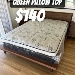 Queen pillow top mattress