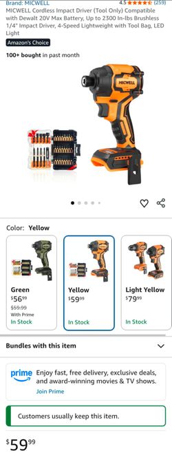 MICWELL 1/4" brushless impact driver