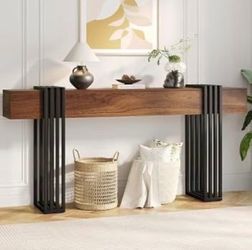 71inches Modern Wood and Metal Conso le Table