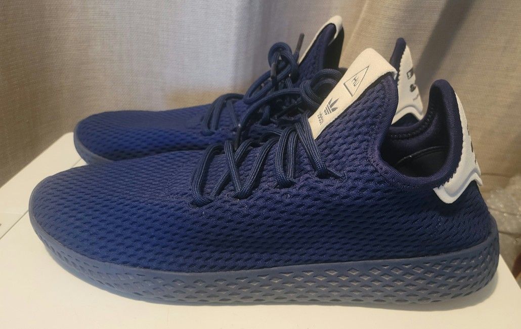 Pre-owned Men's Size 8.5 - adidas Pharrell x Tennis Hu Dark Navy Blue