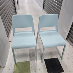 Set 2 Blue Chairs
