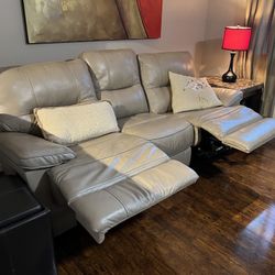 Recliner Leather Couch Sofa