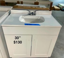 30in Bathroom Vanity with Top and Faucet