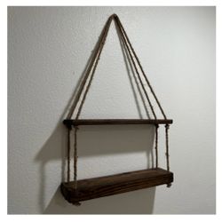 Handmade Rustic Hanging Shelves