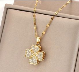 18K Gold 4 Leaf Clover Necklace
