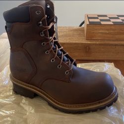 New Work Boots Chippewa Size 10 XW Loggers
