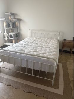 Queen white bed frame ONLY