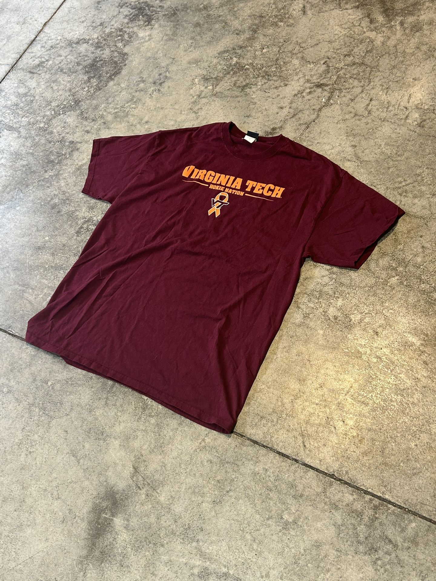 Vintage Burgundy Virginia Tech Tee Shirt
