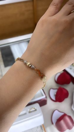 14k Heart Infinity Bracelet 