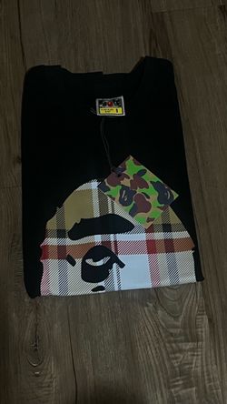 Bape Black Burberry Shirt (Size S)