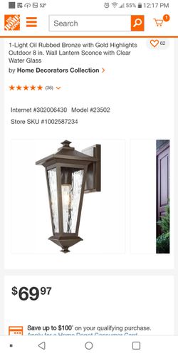 Home Decorators Collection 1-Light Oil Rubbed Bronze 8 in. Wall Lantern Sconce