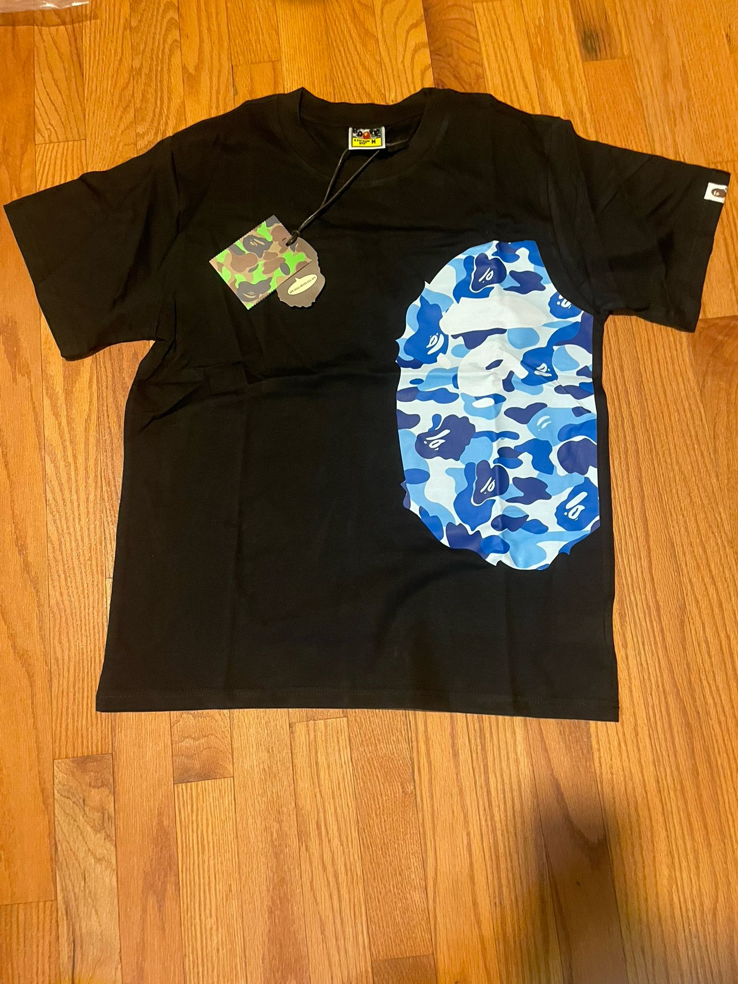 A Bathing Ape Black And Blue Size Medium Tee