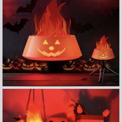 Halloween Decorations Indoor Outdoor, Collasis Halloween Decor Pumpkin Lights Hanging 3D Fake Fire Effect Lamp, Vintage Table Decor Lighting Lanterns 