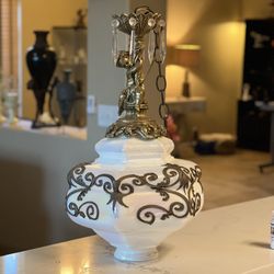 Antique Hollywood Regency hanging Lamp