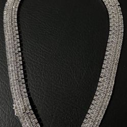 Vintage sterling silver 925 hematite necklace choker rhinestone Adjustable  Marked In excellent condition  20 inches in length  Stunning piece  Comes 
