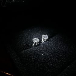 1CT REAL DIAMOND STUD EARRINGS