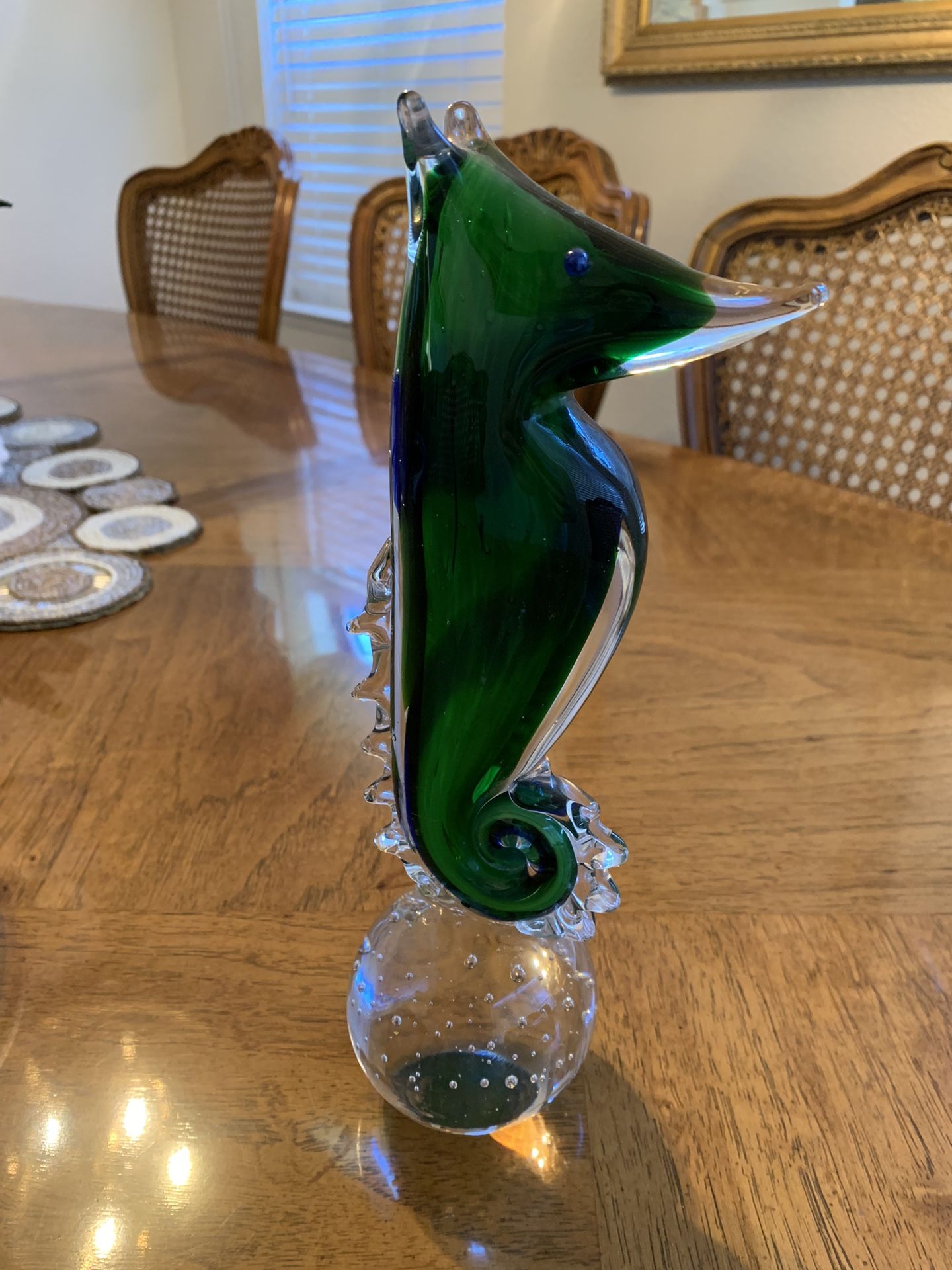 Handblown Seahorse Figurine