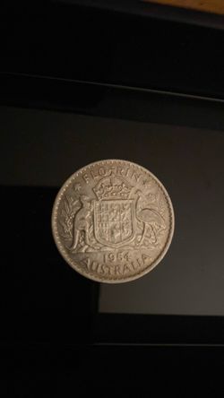 1954 Australia silver florin coin Elizabeth II, 2-year type