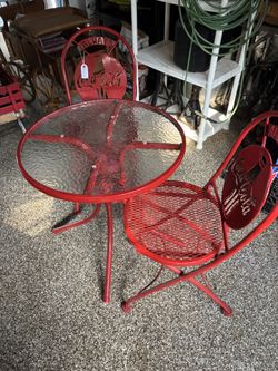 Coca-Cola table and chairs