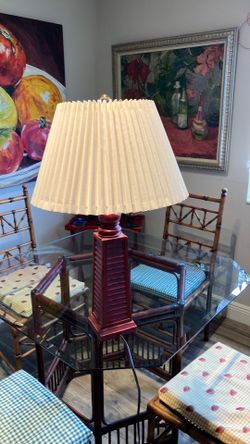 Red tower lamp 28 1/2”
