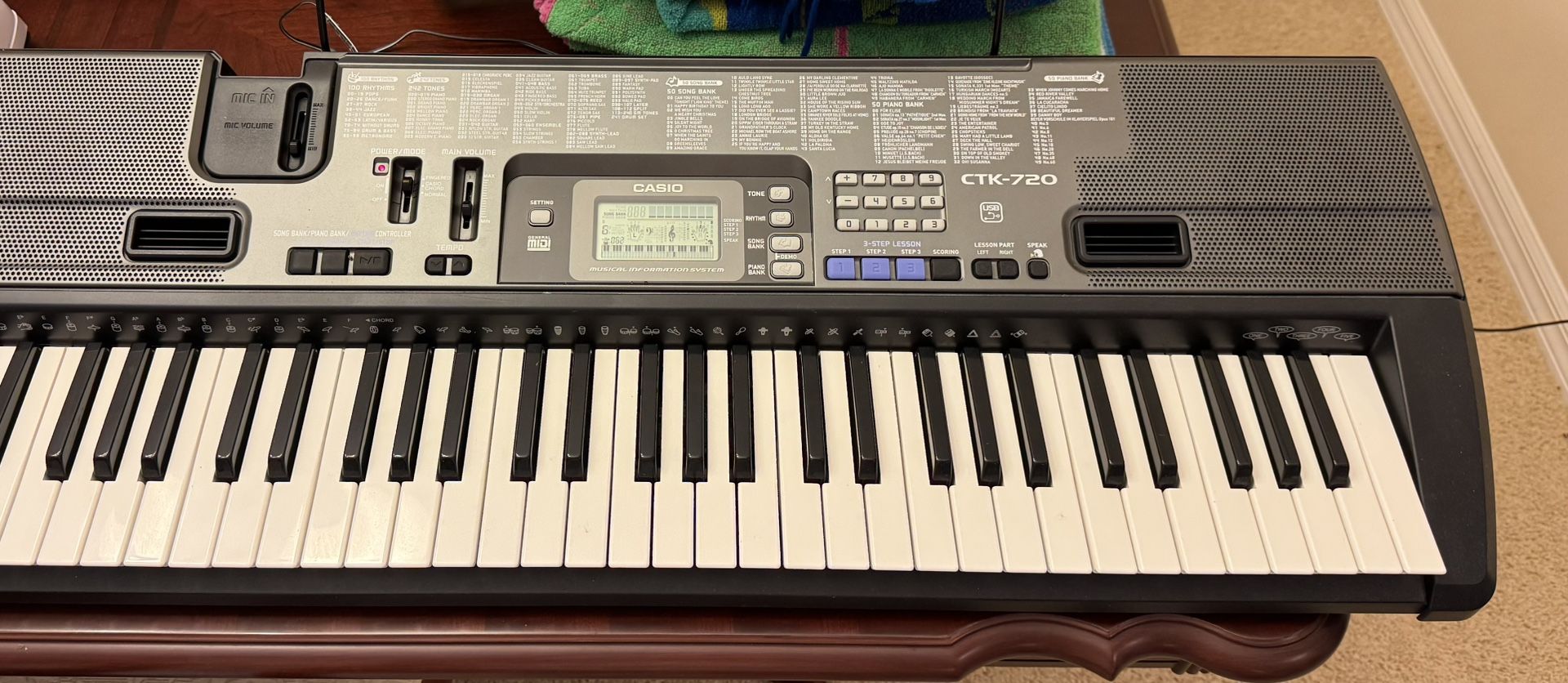 Casio CTK-720 61-Key Portable Keyboard 