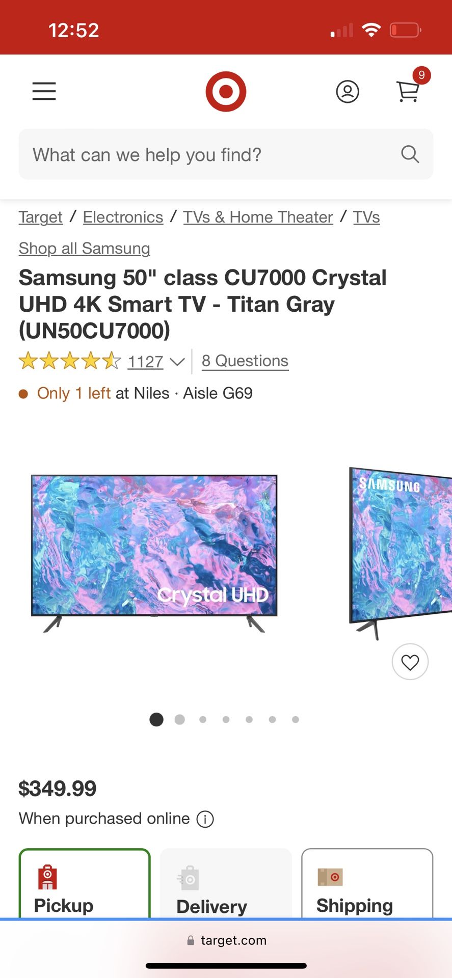 50” Samsung Smart Tv