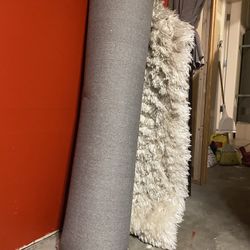 White Shaggy Carpet 