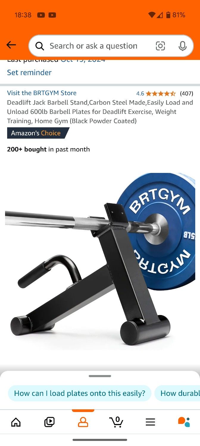 Dead Lift Barbell Jack