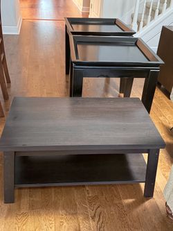 Black wood tables