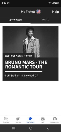 Bruno Mars The Romantic Tour Tickets
