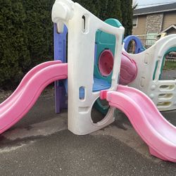 8 In 1 Playground With Double Slide And Tunnel 