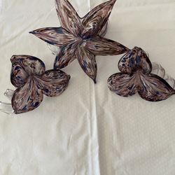 Hand Blown Glass Flowers 