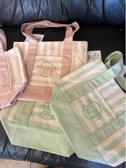 Trader Joes Mini Striped Totes