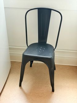 Black metal chair