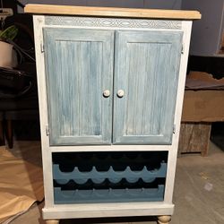 Rustic Wine Rack Cabinet – Refreshed & Ready to Use