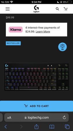 Logitech Pro Keyboard ( fast Clicks , Led Clicks )