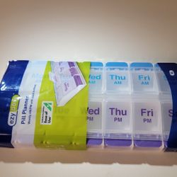 EZY Dose Push Button 7 Day AM/PM Organizer (67585) - Multicolor Pill Box