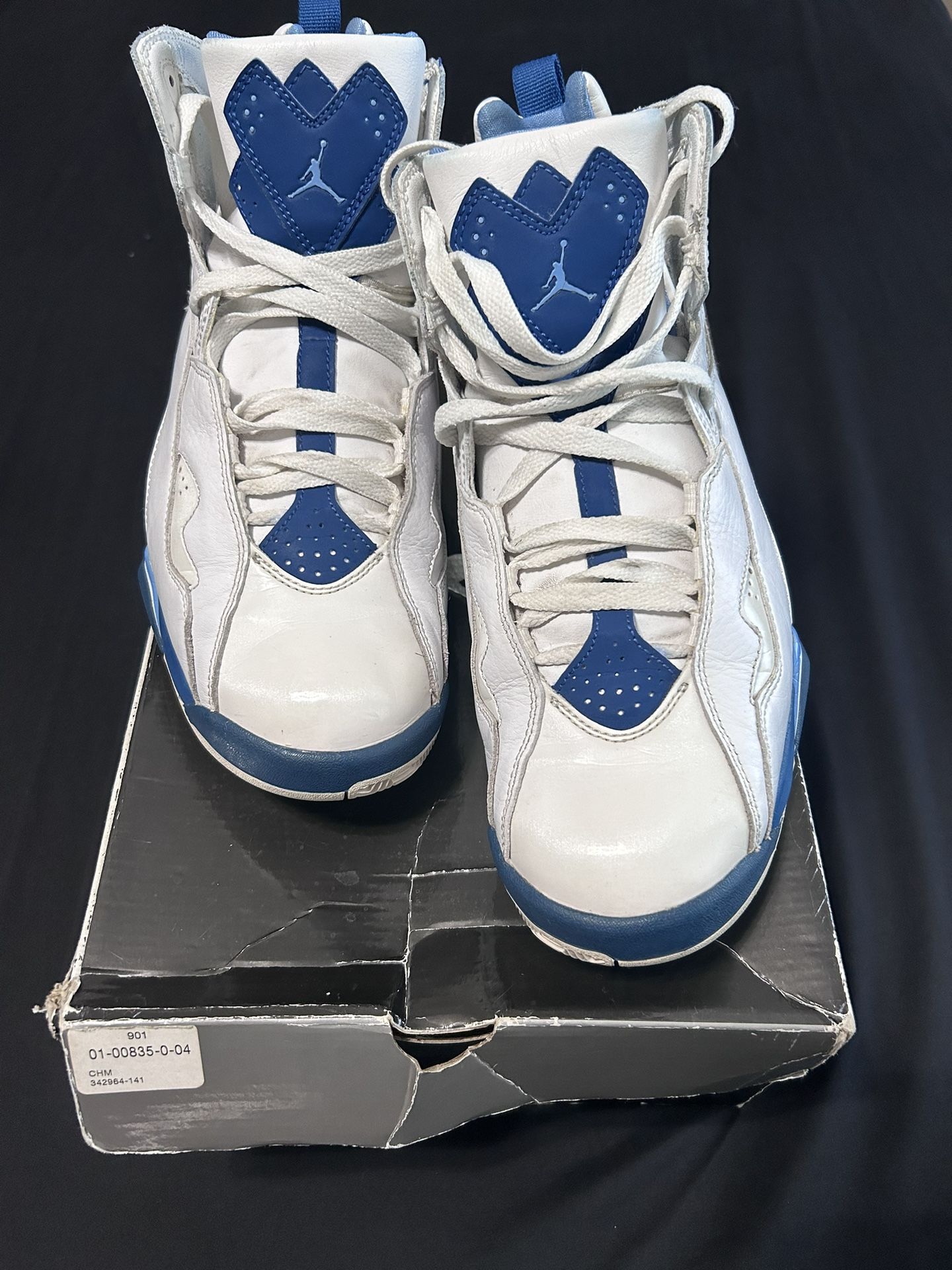Jordan True Flight White/Court Blue Size 10