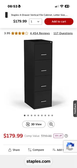 Metal filing 4 drawer