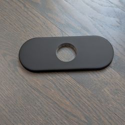 Faucet Hole Cover, Black, 6.49 Inch