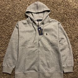 Gray Polo Ralph Lauren Zip Up Hoodie