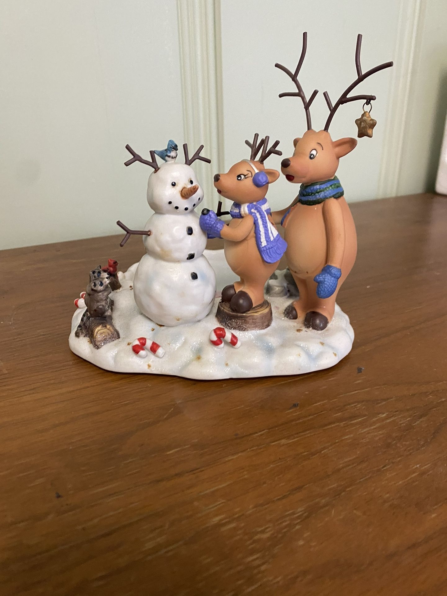 Partylite Reindeer Pillar Candle Holder In Original Box And Packaging
